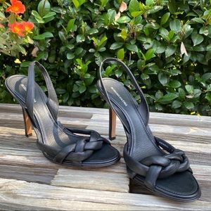 BCBGMAXAZRIA leather sling back heels